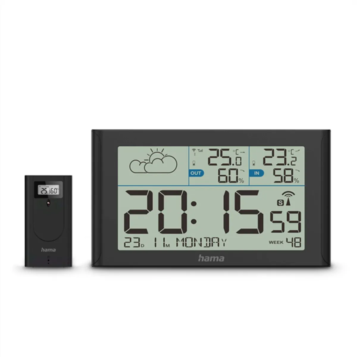 Hama 00222216 SYLT kültéri/beltéri fekete dőjárás állomás #1