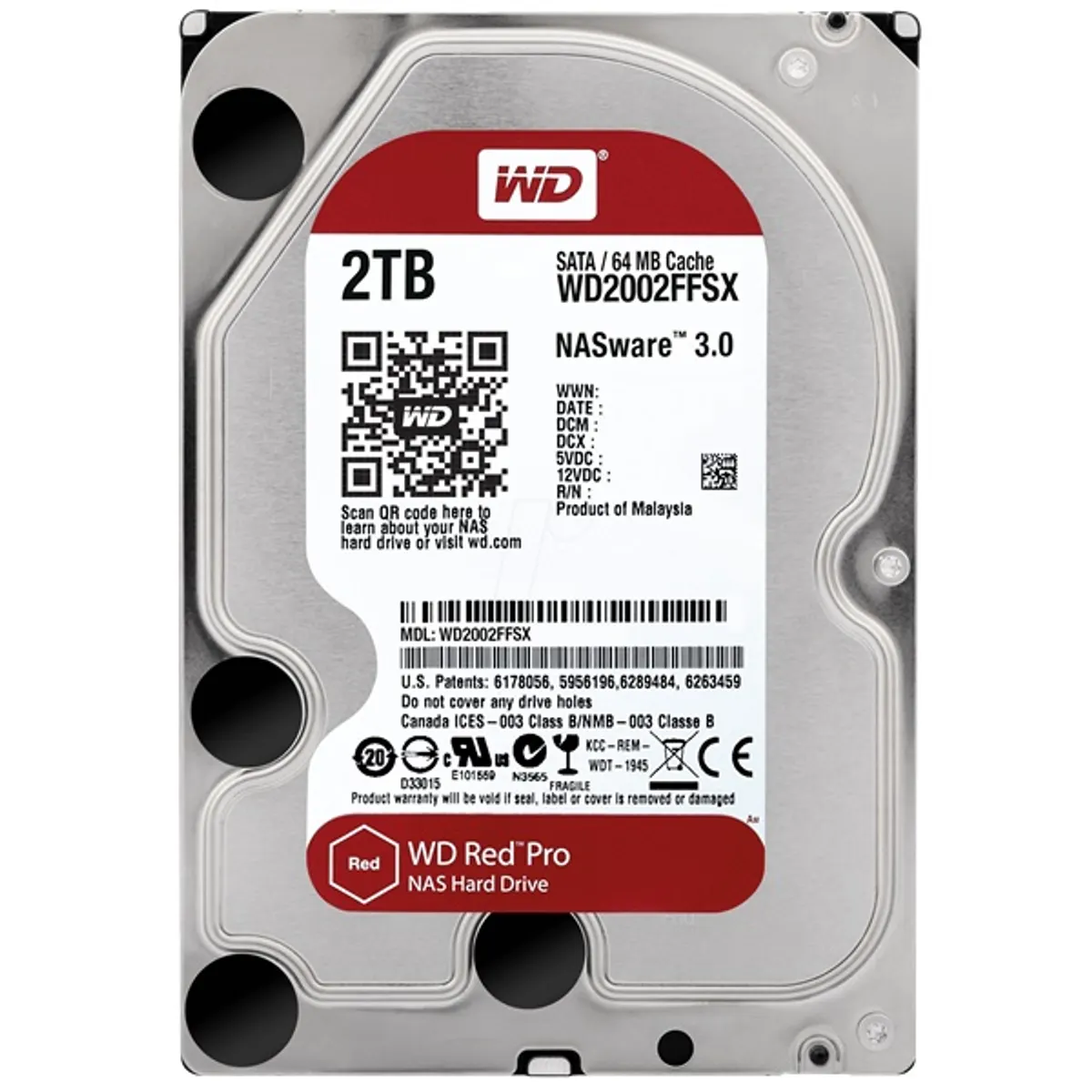 Western Digital 3,5" 2000GB belső SATAIII 7200RPM 64MB RED PRO WD2002FFSX winchester 5 év #1