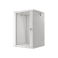 Lanberg WF01-6618-10S 19" 18U SZÉL:600mm MÉLY:600mm MAG:907mm lapraszerelt üvegajtós szürke fali rack szekrény #5