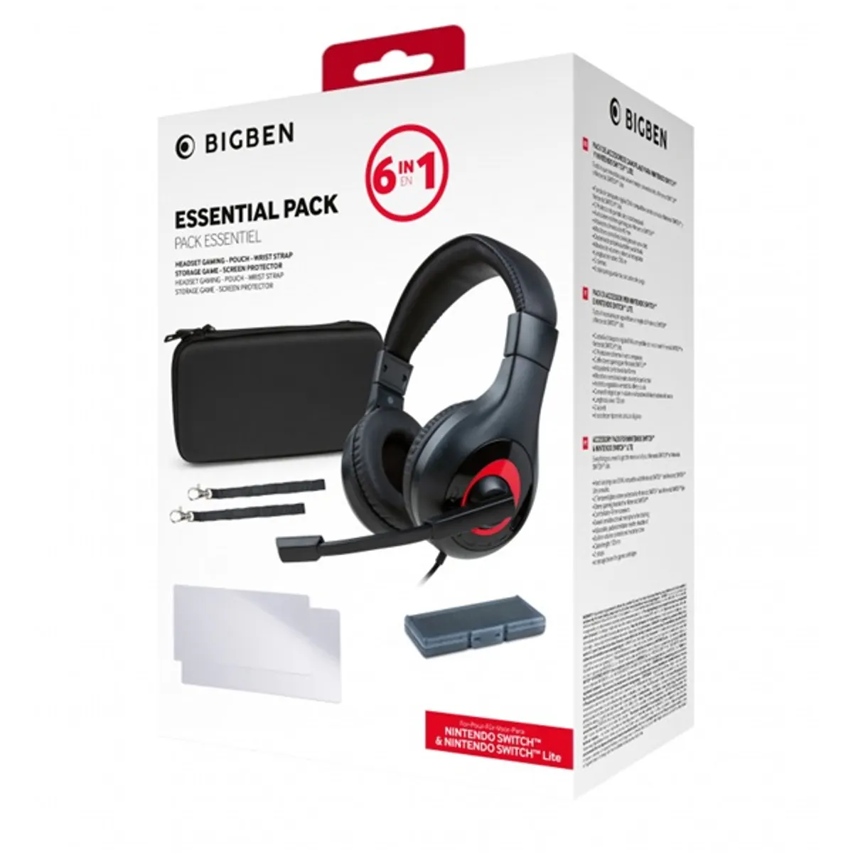 BigBen 2807405 Essential Pack Nintendo Switch fekete headset csomag #2