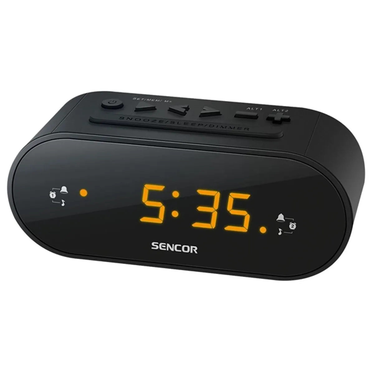 Sencor SRC 1100 B fekete rádiós ébresztőóra #1