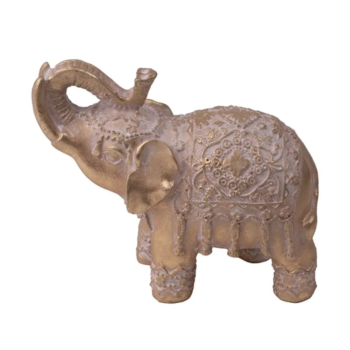 IRIS dekor műgyanta elefánt indiai arany 10,8cm #1