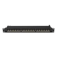 Lanberg PPS7-1024-B 19" 1U 24port Cat.7 FTP árnyékolt fekete patch panel #2