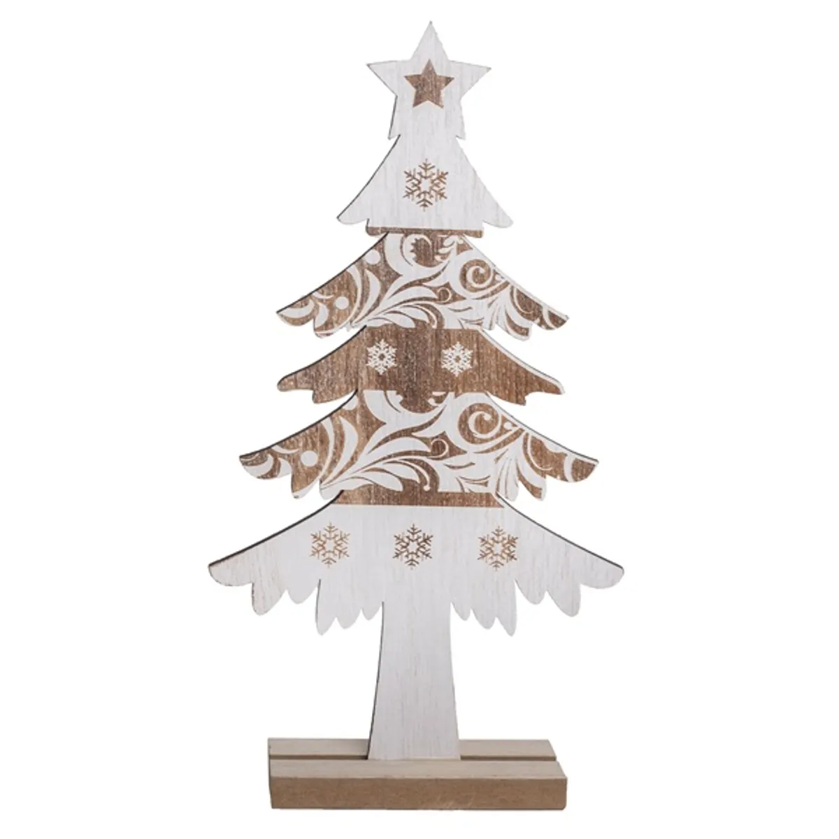 Iris fa fenyőfa natúr cirádás 12*22 cm #1