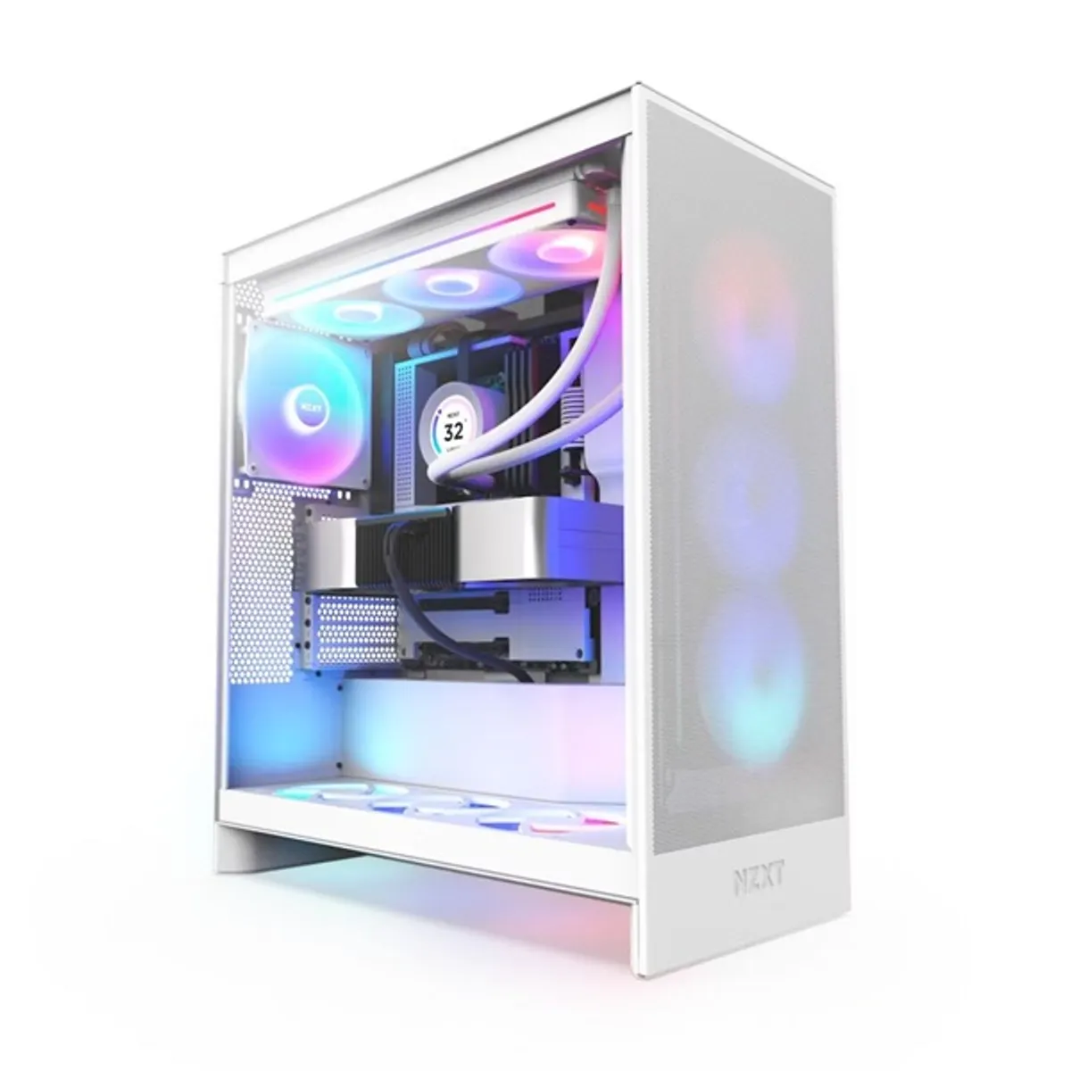 NZXT H7 Flow 2024 RGB Fehér (Táp nélküli) ablakos ATX ház #1