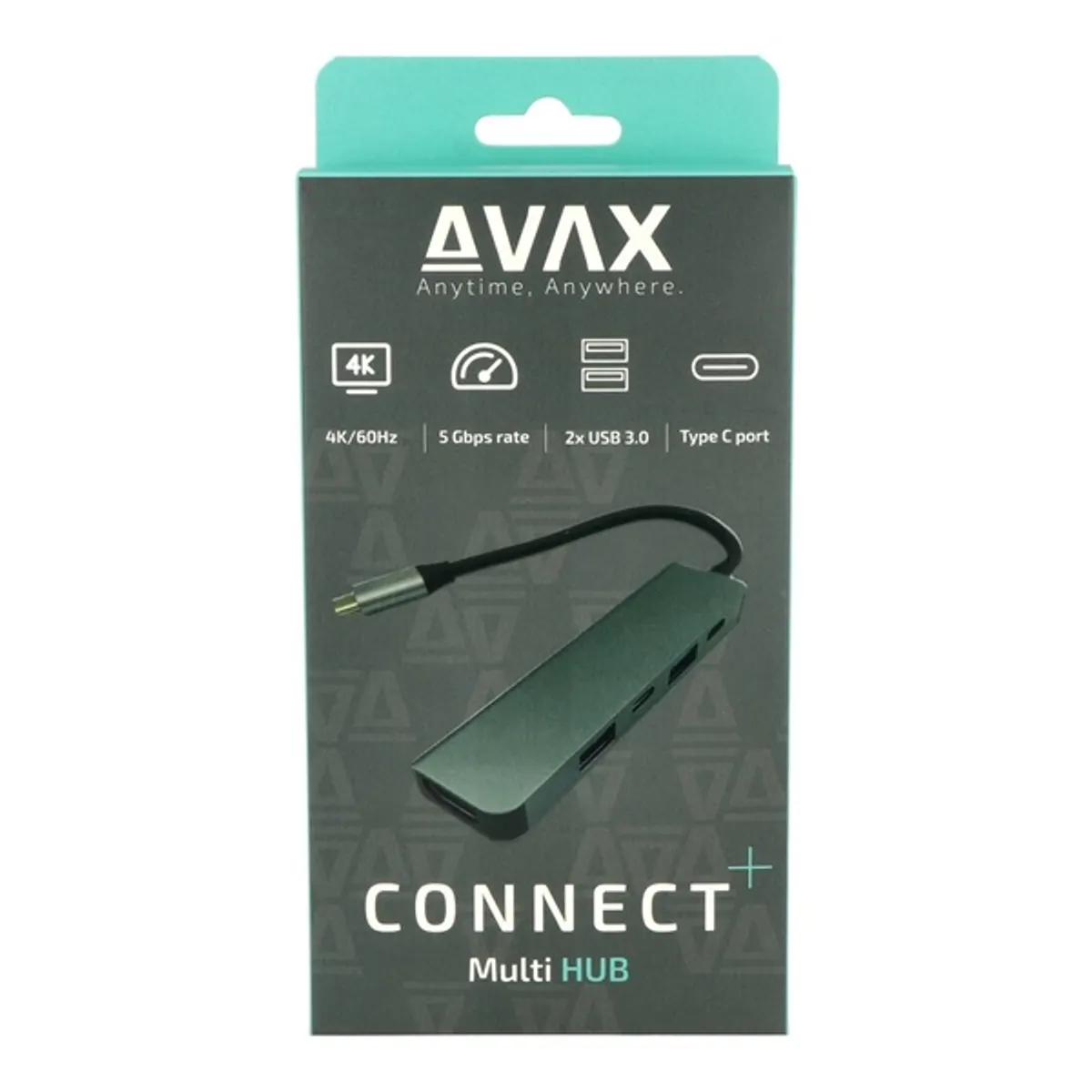 AVAX HB611 CONNECT+ 5in1 Multi Type C-HDMI(4k60Hz), TypeC, 2xUSB 3.0, PD 100W HUB #5