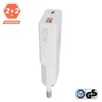 AVAX CH641W NANO SLIM 30W USB-C (PD3.0)+USB-A (QC3.0) fehér hálózati töltő #3