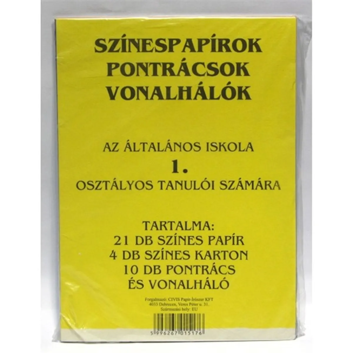 1. osztályos pontrácsos színes papírkészlet #1