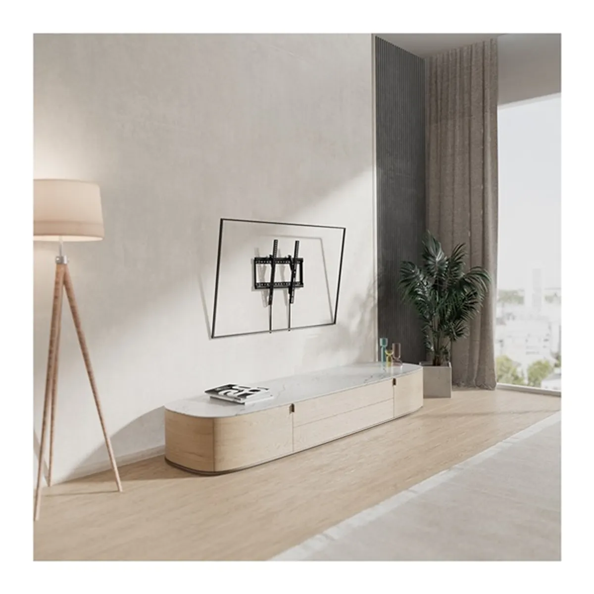 Stell SHO 5400 32"-70" dönthető fekete fali konzol #8