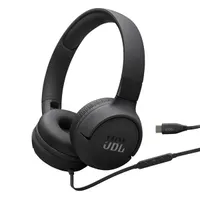 JBL Tune520C USB-C vezetékes mikrofonos fekete fejhallgató