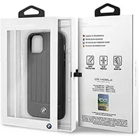 BMW iPhone 11 Pro csíkos fekete kemény bőrtok #6