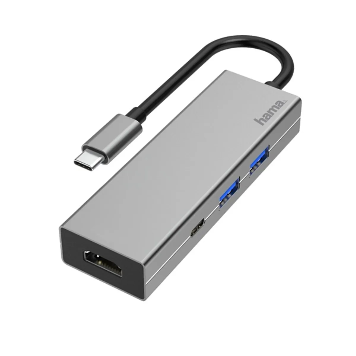 Hama 200107 ezüst USB 3.1 Type-C HUB (2x USB A, 1x USB TYPE-C, HDMI) #1