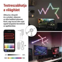 Emos GoSmart Lines fehér, 9 részből álló, 34 W, RGBIC dimmelhető, WiFi LED lámpa #3