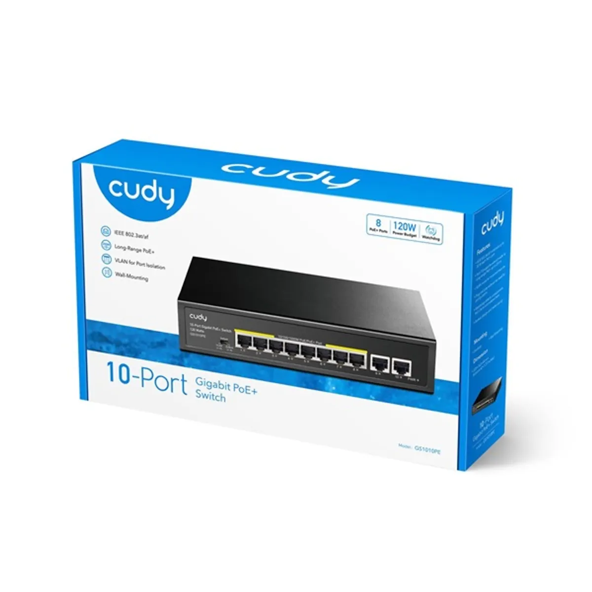 CUDY GS1010PE 8x 10/100/1000(PoE+/PoE)+2x gigabit uplink, 120W PoE switch #4