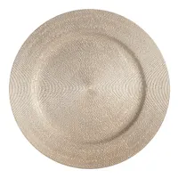 Iris dekor tálca kör 33cm sima arany