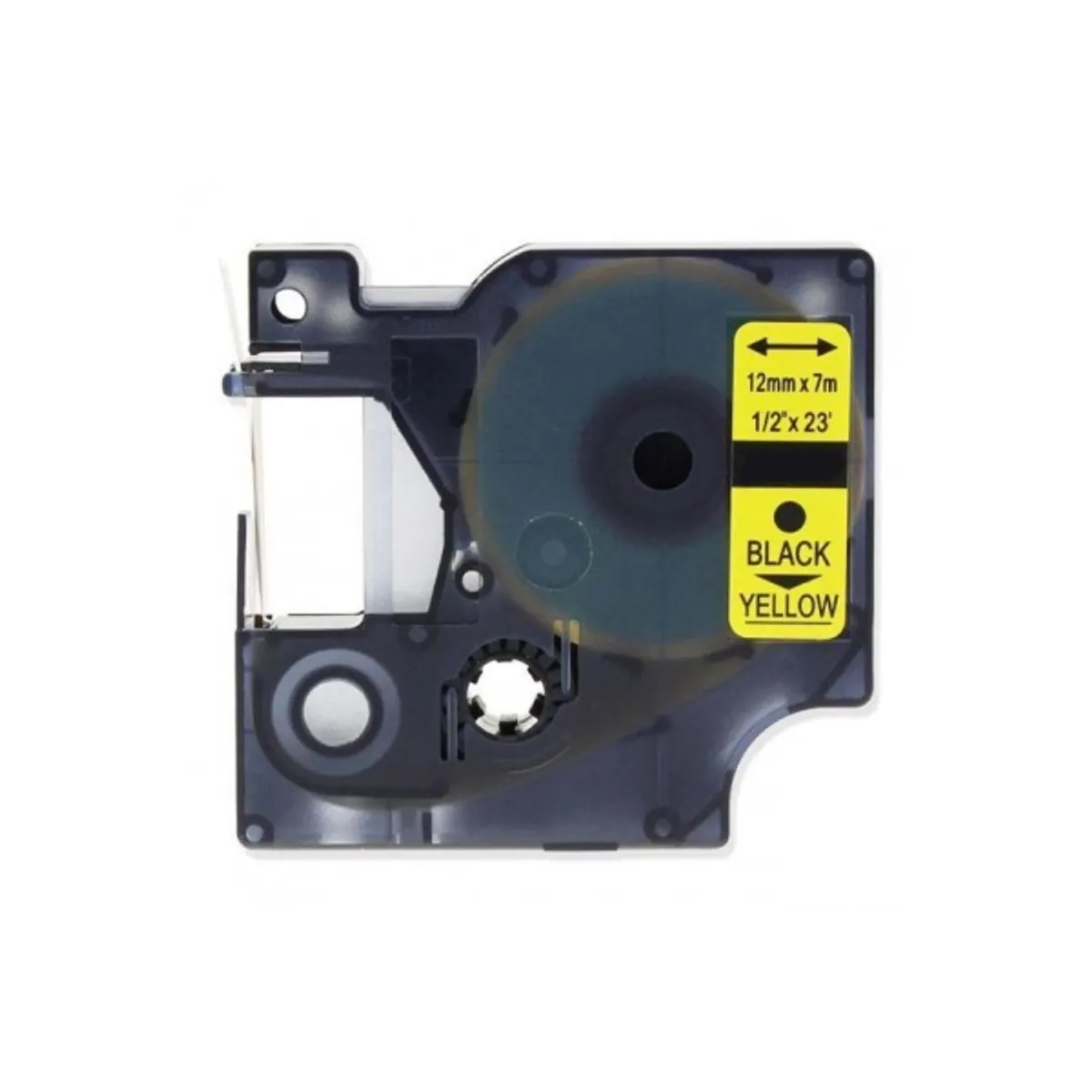 Dymo D1 12mmx7m fekete/sárga feliratozógép szalag #1