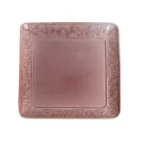 IRIS kerámia tányér virágos rózsaszín 21,7cm