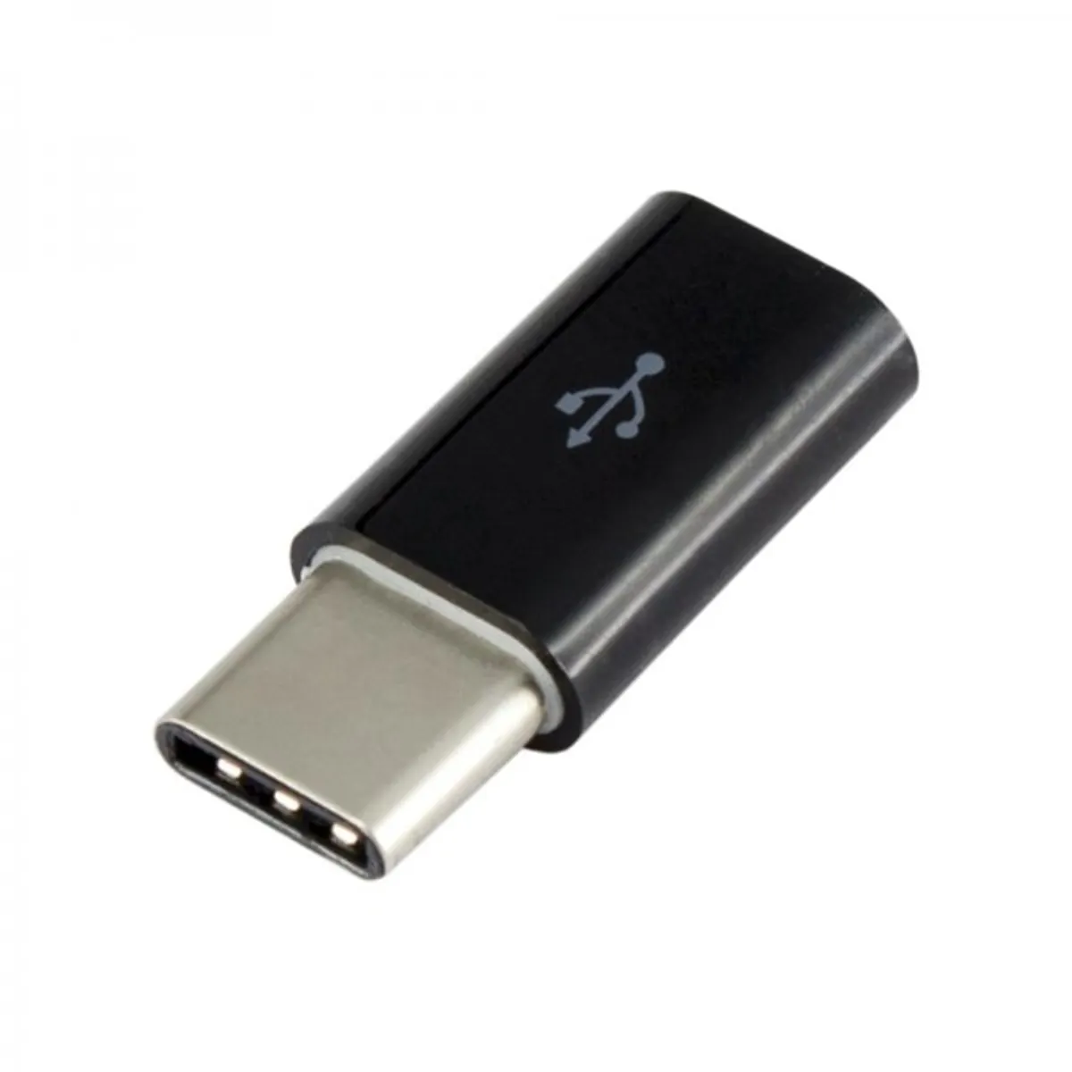 Sbox AD.USB-C B/R USB 2.0 anya - Type-C apa fekete adapter #1