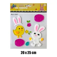 IRIS ablakzselé nyuszi+csibe 20 x 25cm