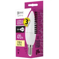 Emos ZQ3220 CLASSIC 6W E14 470 lumen meleg fehér LED gyertya izzó #2