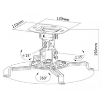 Sbox PM-18 dönthető, forgatható mennyezeti projektortartó #2