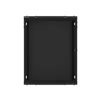 Lanberg WF01-6615-10B 19" 15U SZÉL:600mm MÉLY:600mm MAG:774mm lapraszerelt üvegajtós fekete fali rack szekrény #9