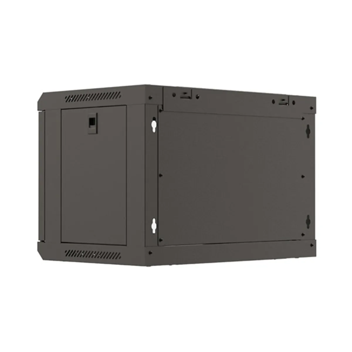 Lanberg WF03-5306-10B 19" 6U SZÉL:540mm MÉLY:350mm MAG:370mm lapraszerelt üvegajtós fekete fali rack szekrény #4