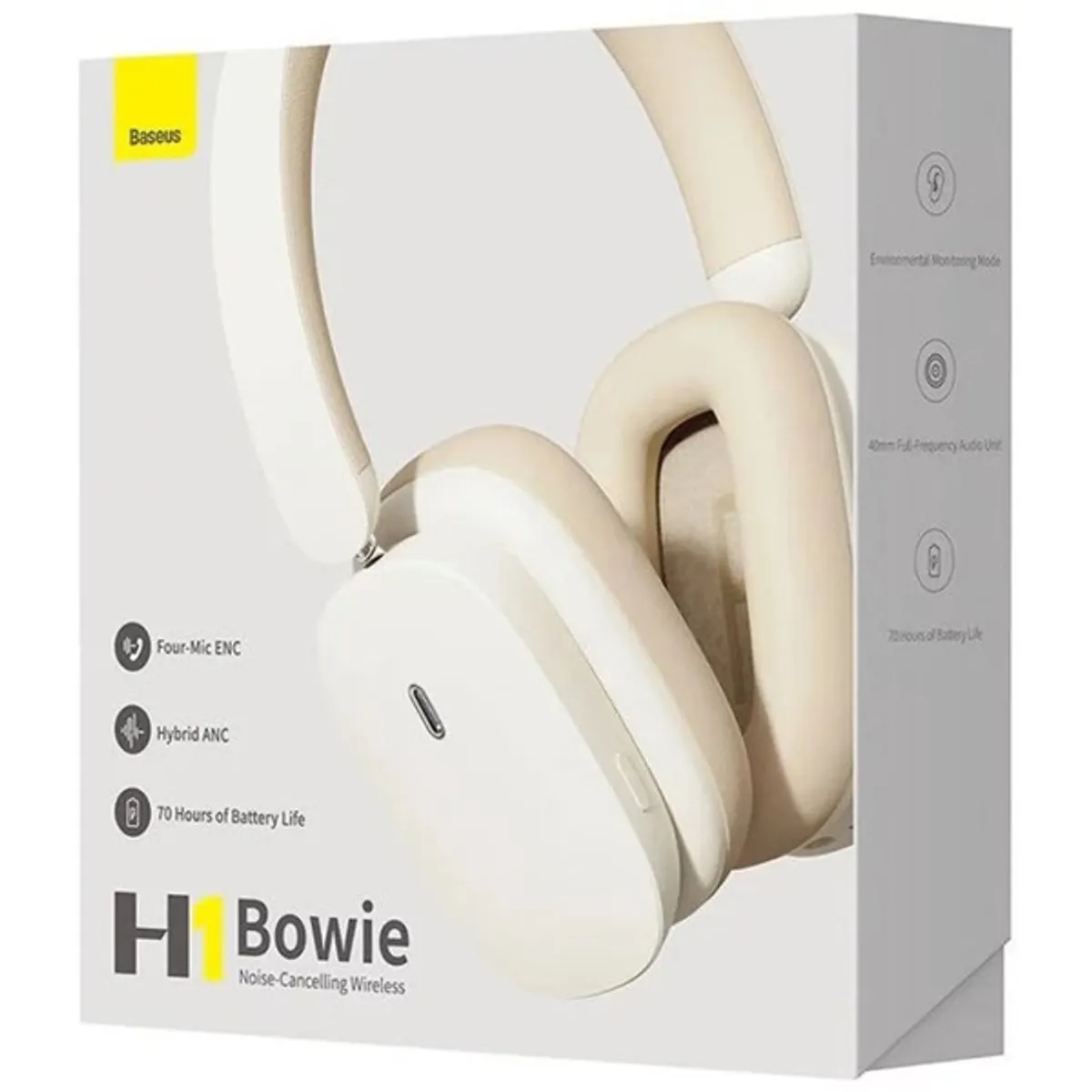 Baseus Bowie H1 ANC Bluetooth fehér fejhallgató #4