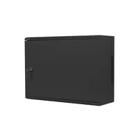 Lanberg 19" 4U+3U SZÉL:540mm MÉLY:200mm MAG:400mm fémajtós fekete fali rack szekrény