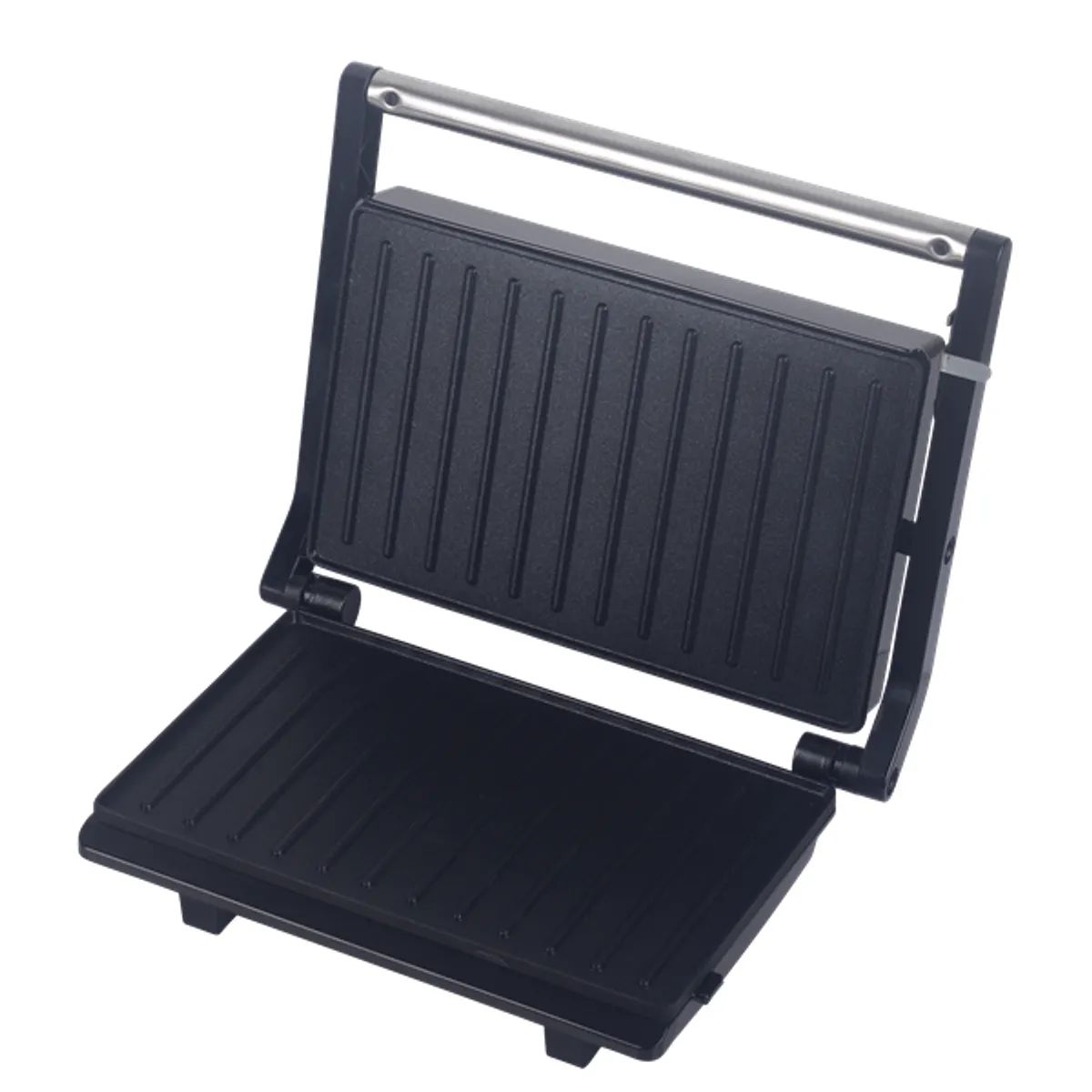 Hausberg HB-539IN 1300W fekete kontakt grill szendvicssütő, állítható termosztát, rozsdamentes ház #2