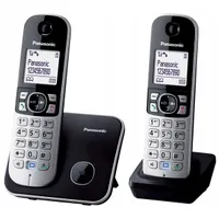 Panasonic KX-TG6812PDB DUO fehér háttérvil. kihangosítható hívóazonosítós fekete dect telefon #1