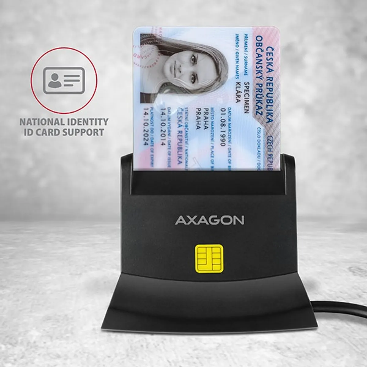 Axagon CRE-SM2 USB 2.0 Smart / ID / SD / MicroSD / SIM kártyaolvasó #2