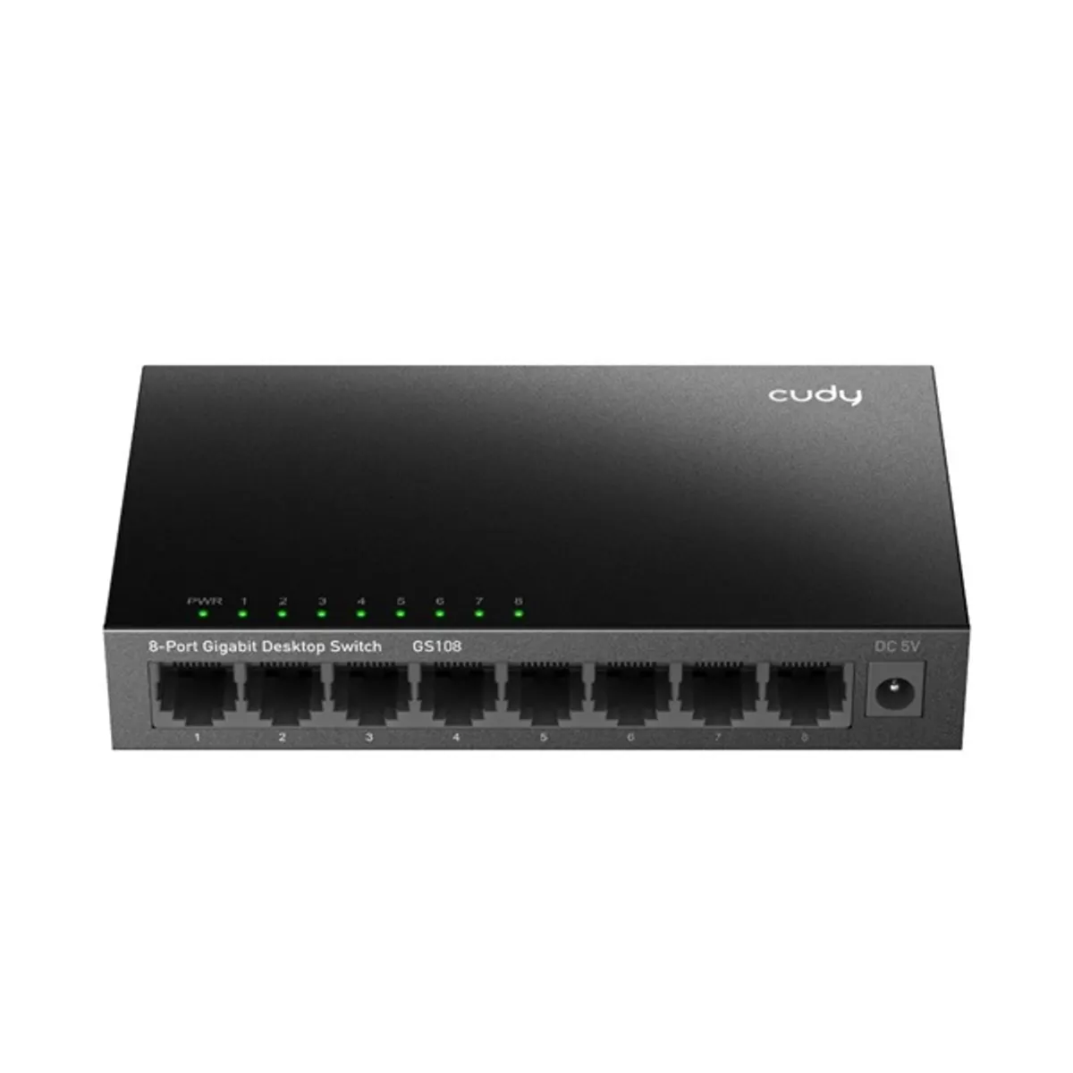 CUDY GS108 8 portos Gigabit, VLAN/Extend mód, fém ház, fekete asztali Switch #1