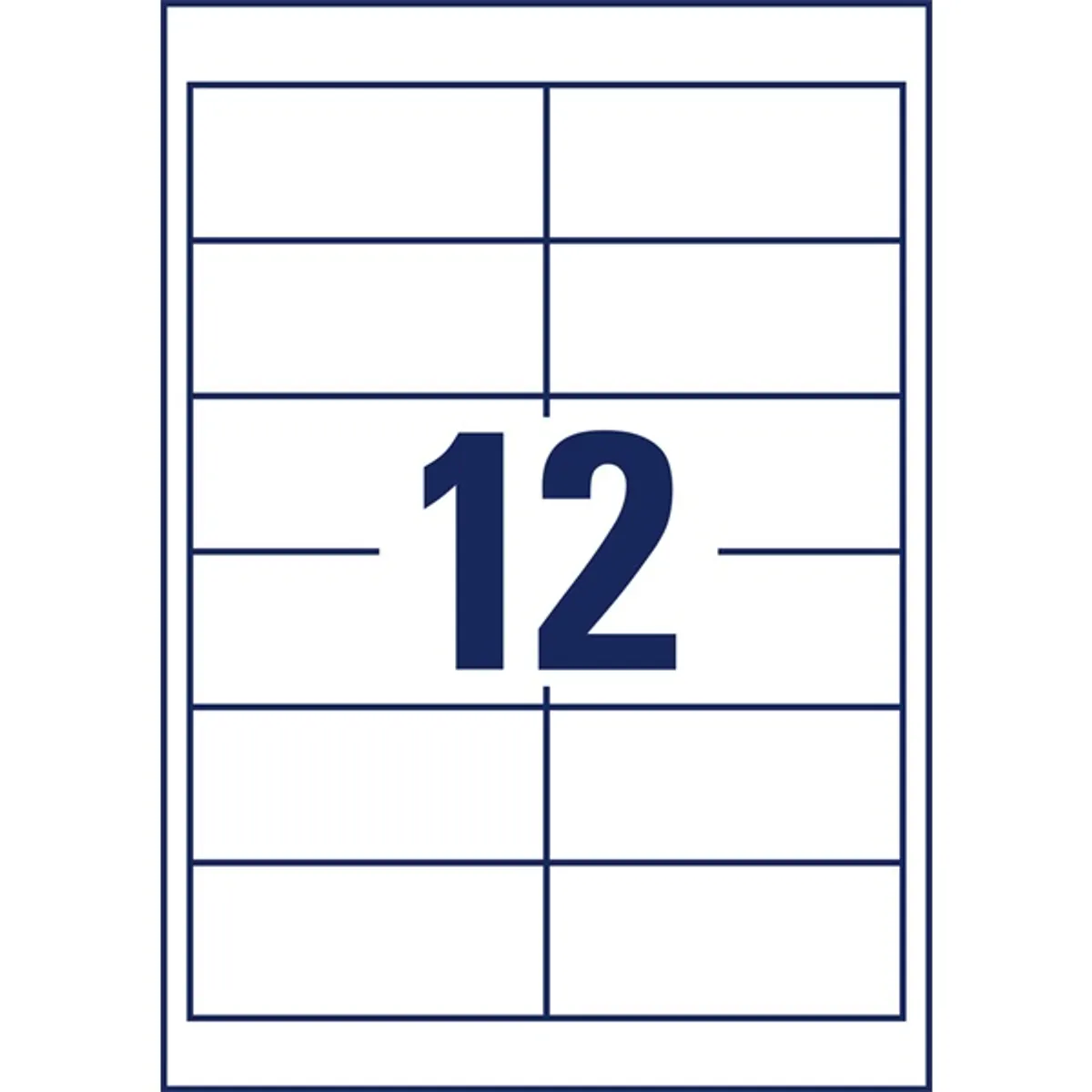 Avery 4781-65 97 x 42,3 mm univerzális 50+15 lap 780 db-os etikett #2