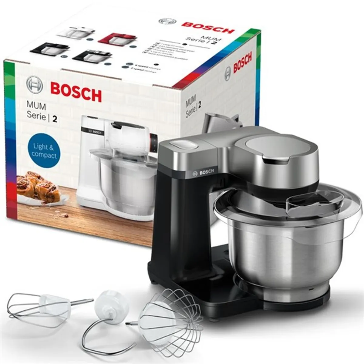 Bosch MUMS2VM00 900W, 3,8L, fekete konyhai robotgép #5