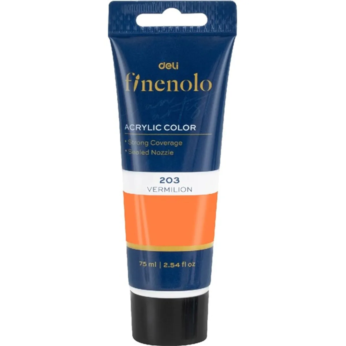 Deli Finenolo 75 ml cinóbervörös akrilfesték #1