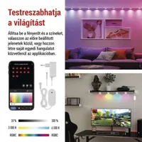 Emos GoSmart 255 cm-es lánc, 12 rész, 7 W, RGBIC+CCT, dimmelhető, WiFi LED reflektor #5