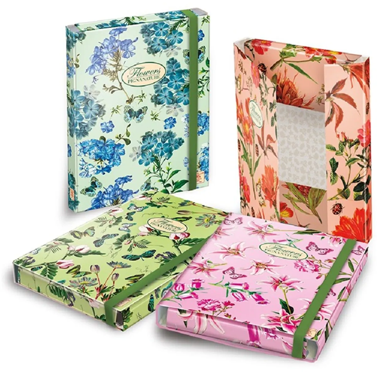 Pigna Nature Flowers A4 30mm gerincszélességű füzetbox #1