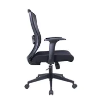 IRISOffice Solara fekete szövet-hálós irodai forgószék fej és háttámasszal #3