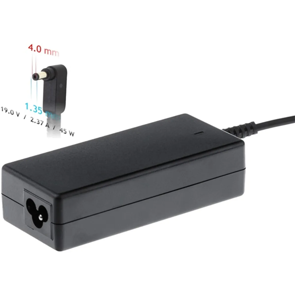 Akyga 19V/2,37A/45W 4x1,35mm + pin Asus notebook hálózati töltő #2