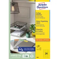 Avery 3451 70x37mm sárga univerzális címke #3
