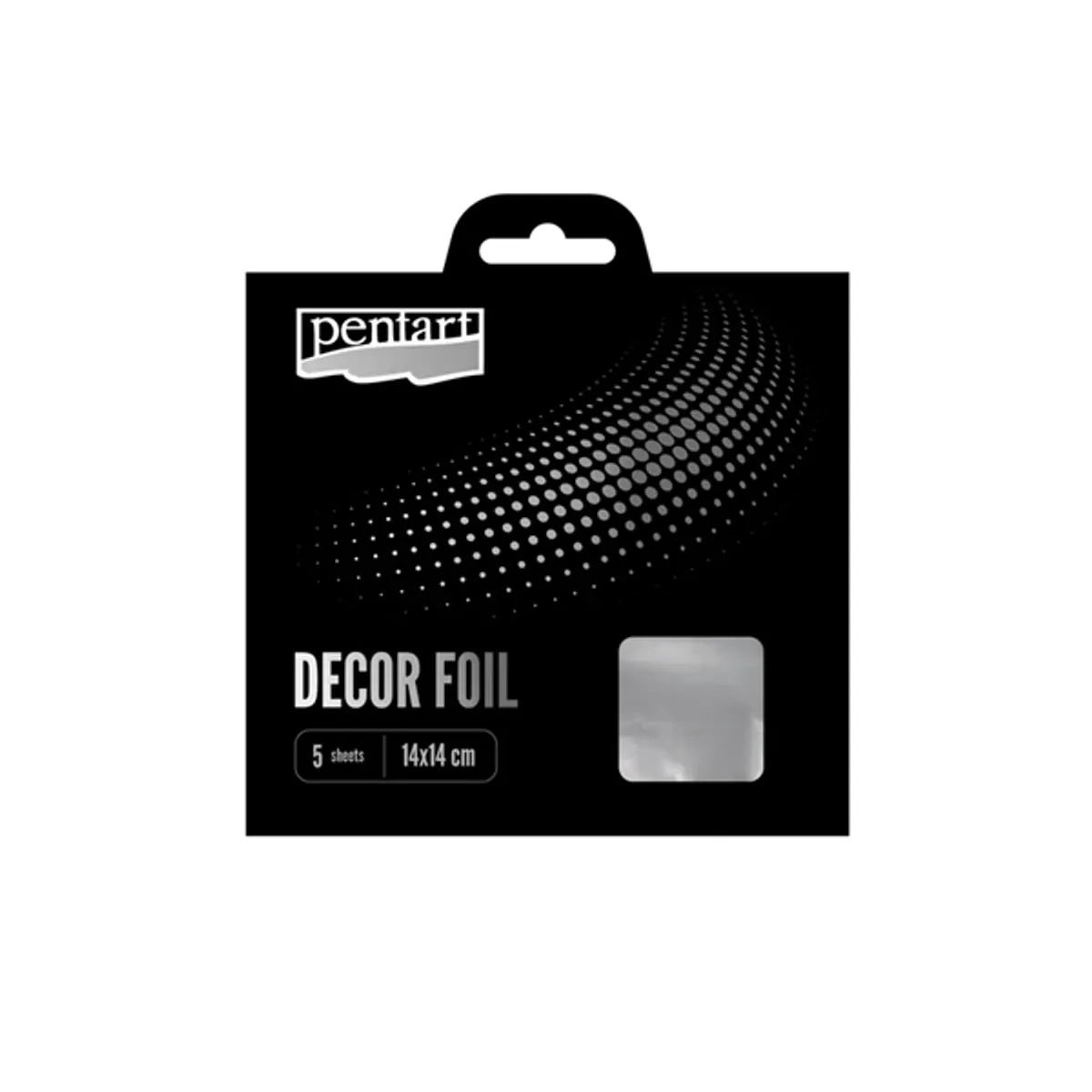 Pentart 14 x 14 cm 5 db/csomag ezüst dekorfólia #1