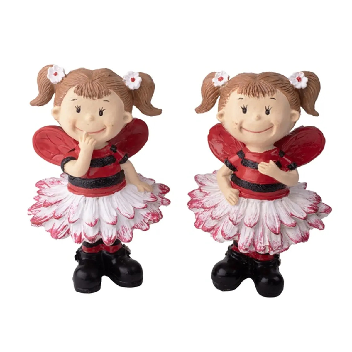 IRIS dekor műgyanta katica lány piros 2 szortiment 7x10,7cm #1