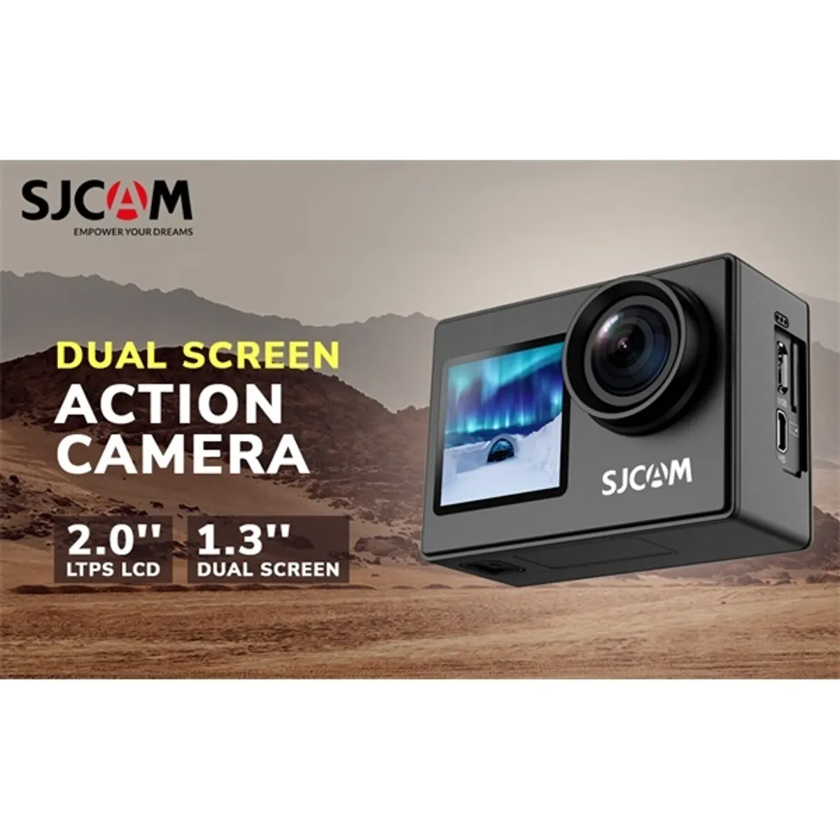 SJCAM Aciton SJ4000 Dual Screen 4K fekete sportkamera #3