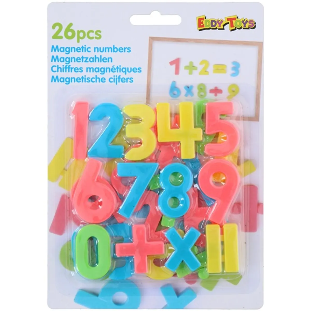 Eddy Toys színes, 26 darabos, mágneses számok #1