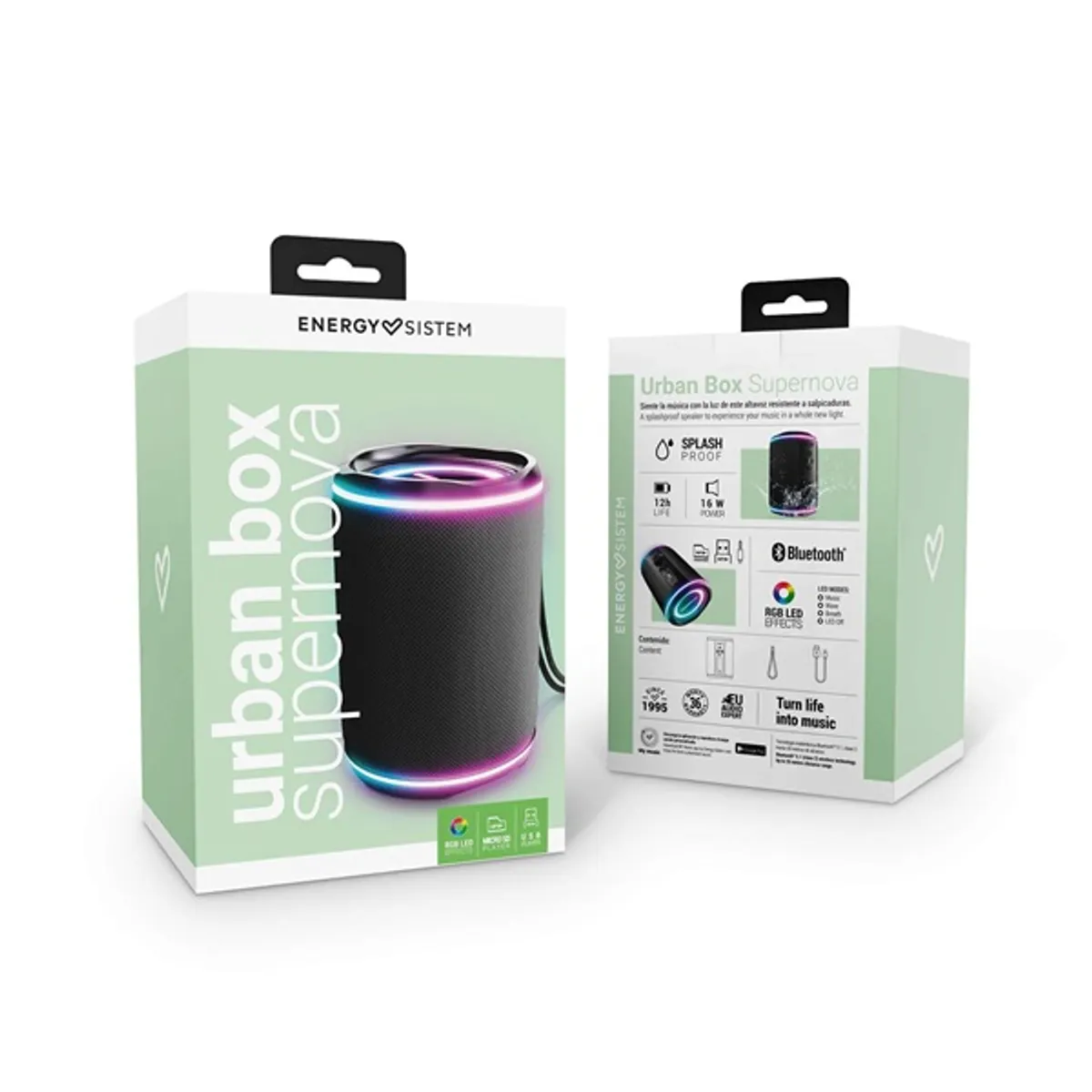 Energy Sistem EN 454938 Urban Box Black Supernova fekete Bluetooth hangszóró #9