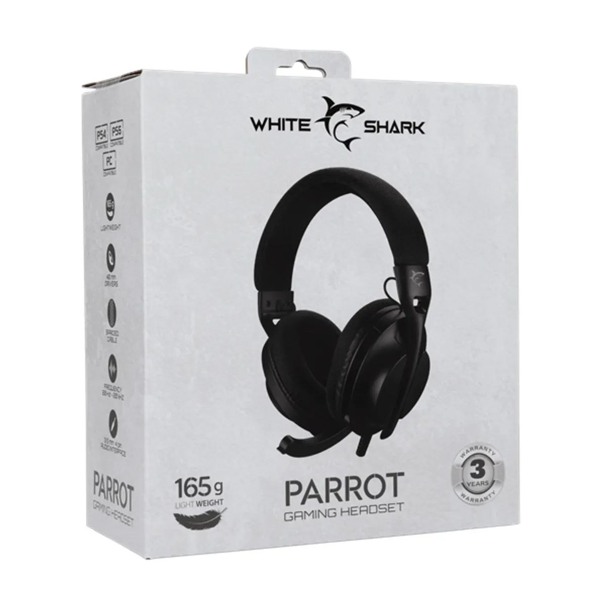 White Shark WS GH-2440B PARROT-B fekete gamer headset #10