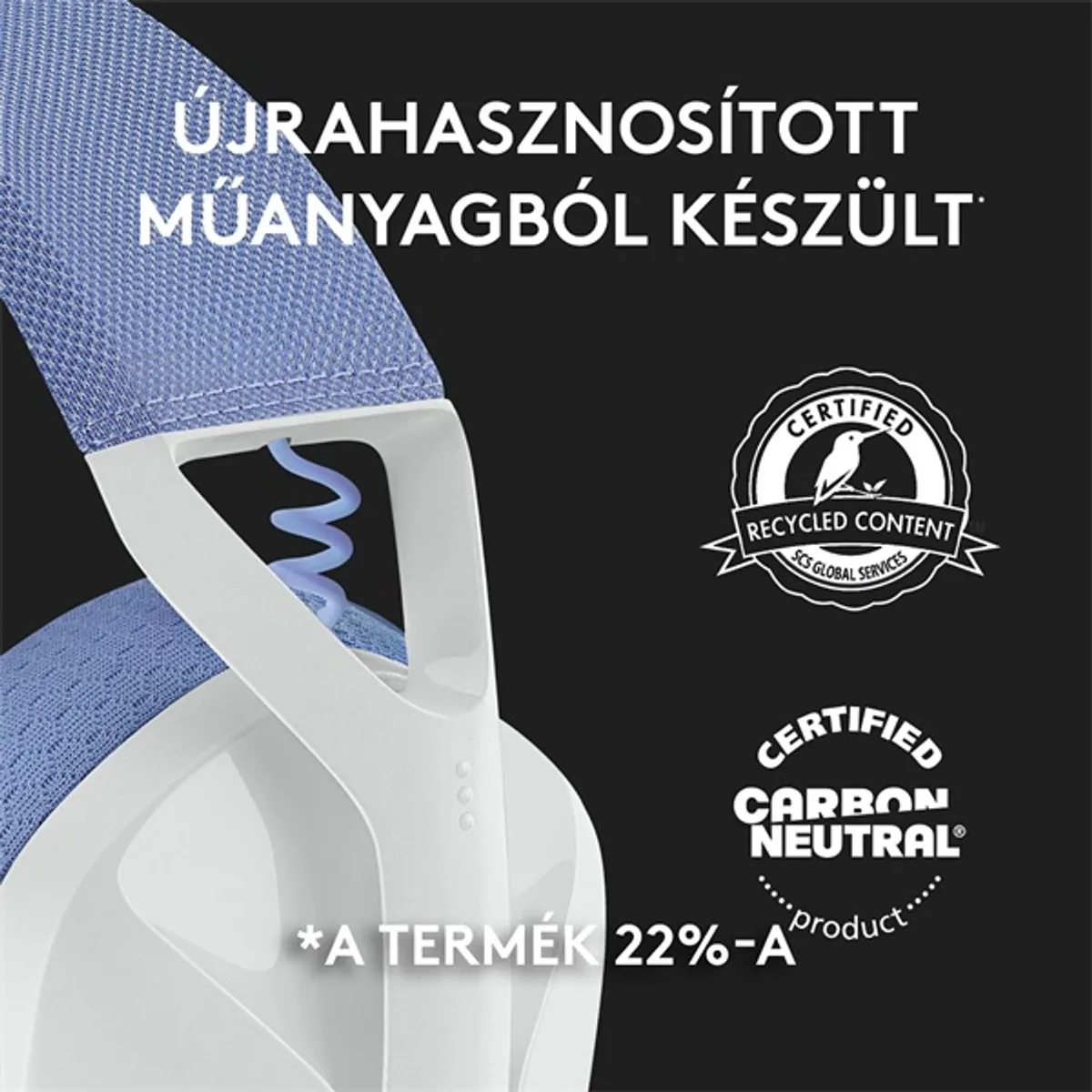 Logitech G435 Lightspeed Wireless fehér gamer headset #7