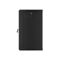 Lanberg WF01-6415-10B 19" 15U SZÉL:600mm MÉLY:450mm MAG:774mm lapraszerelt üvegajtós fekete fali rack szekrény #7