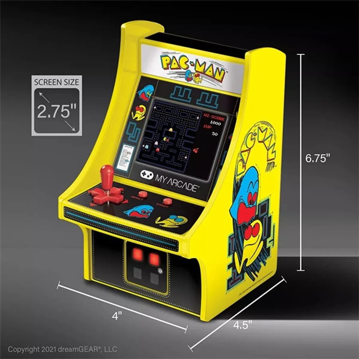 My Arcade DGUNL-3220 Pac-Man Micro Player Retro Arcade 6.75" hordozható kézikonzol #5